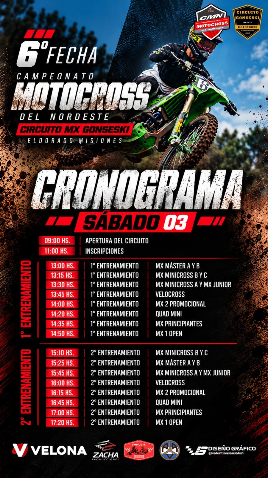 Eldorado vuelve a recibir al Campeonato de Motocross del Nordeste Argentino  3